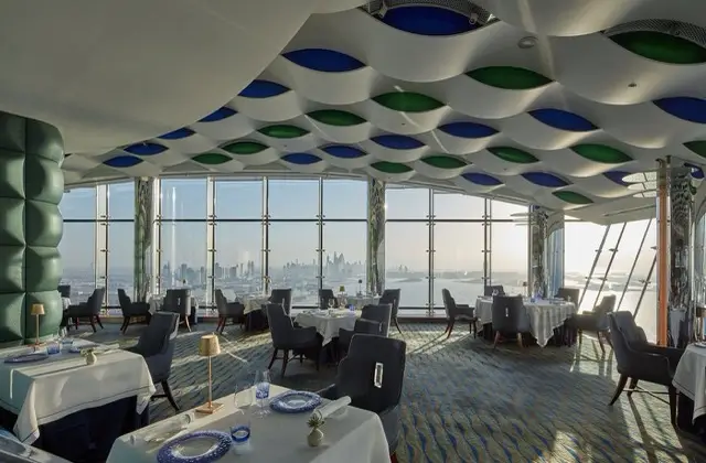 Al Muntaha Fine Dining One Michelin starred restaurant near Jumeirah Beach Hotel.